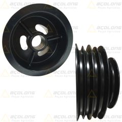 POLIA TRIPLA DO PICADOR PALHA 84991772 — Polia disco do picador de palha New Holland 84991772, compatível com TC59, TC5090 e TC5.90 — componente do sistema de picador de palha que garante acionamento uniforme e fluxo eficiente do material.